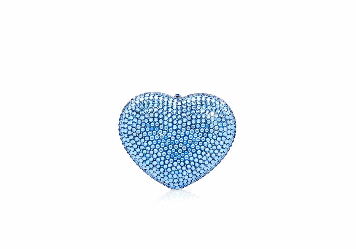 Judith Leiber Couture Mini Heart Light Sapphire