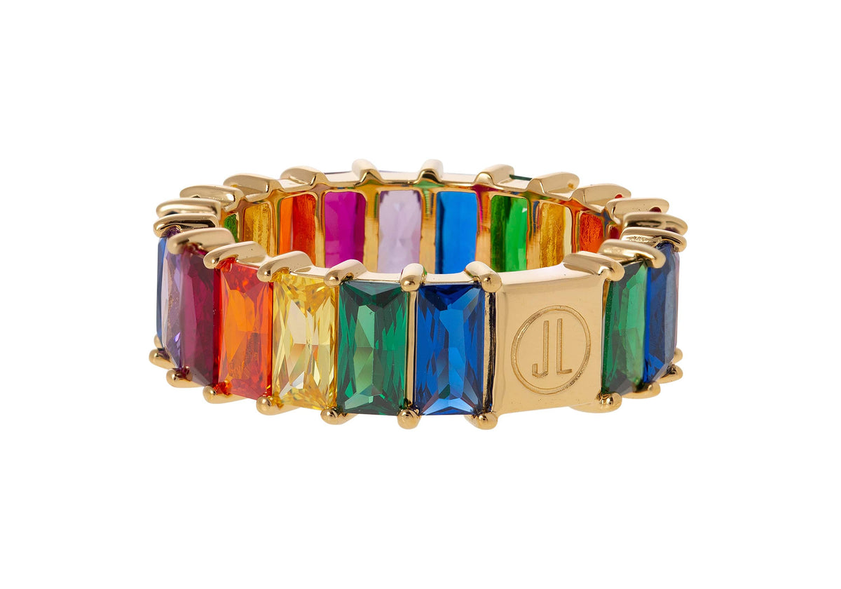 Judith Leiber Couture Judith Leiber Jewelry  Baguette Eternity Ring Multicolor Multicolor