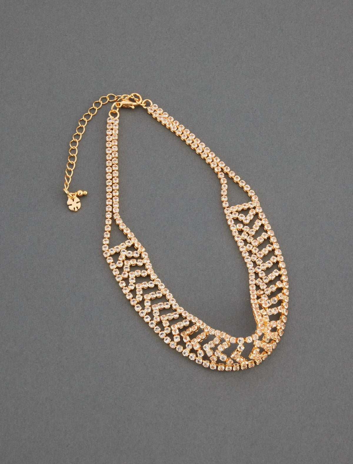 Lucky Brand Sparkle Deco Choker Necklace Gold
