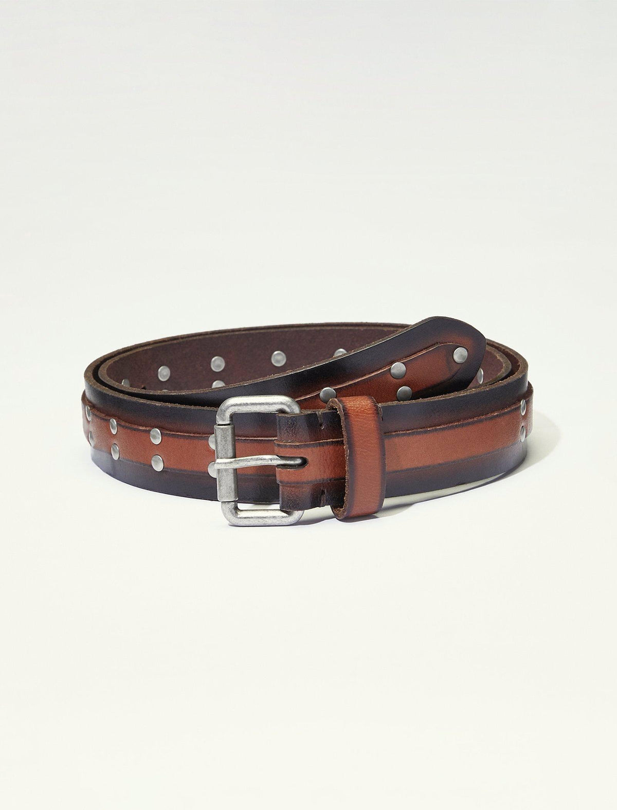 Lucky Brand Studded Men's Leather Belt - Men's Accessories Belts Multi