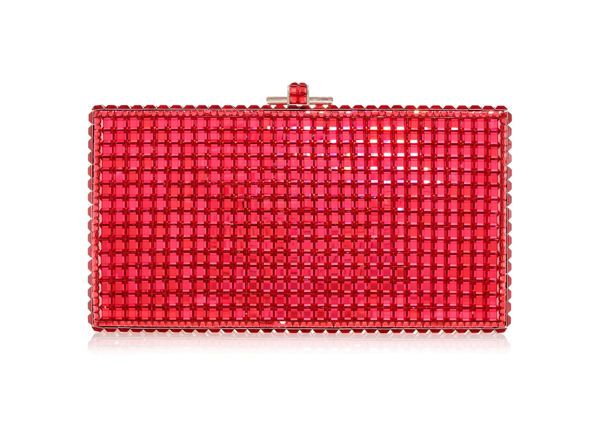 Judith Leiber Couture Sleek Rectangle Red