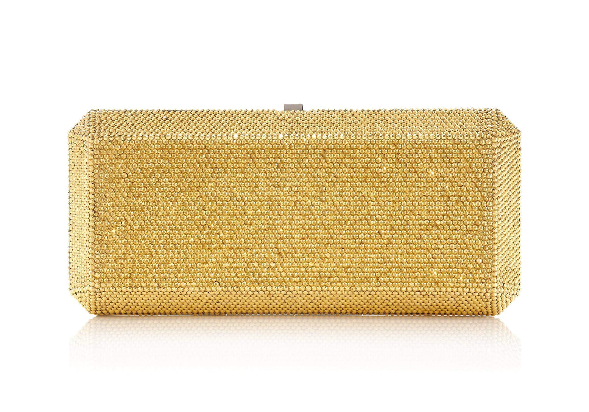 Judith Leiber Couture Judith Leiber Gold Slim Rectangle Clutch