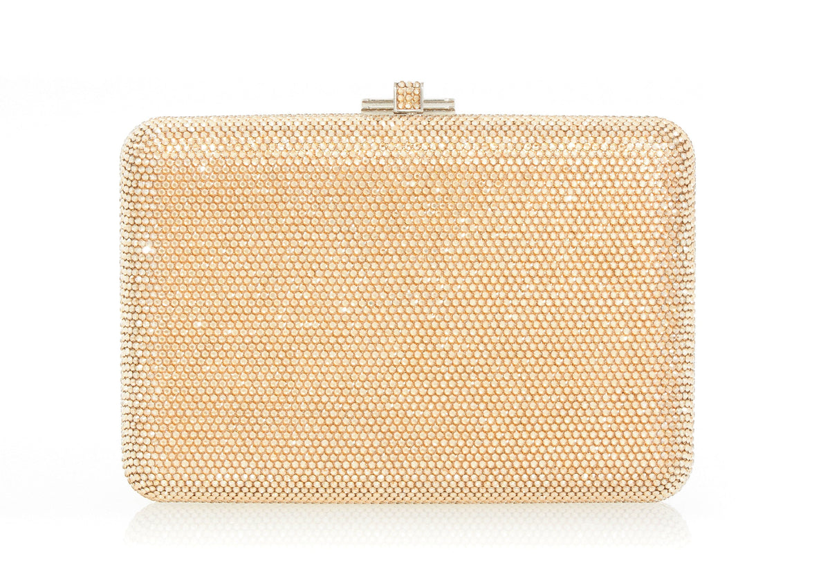 Judith Leiber Couture Judith Leiber Slim Slide Champagne Clutch Silver Gold