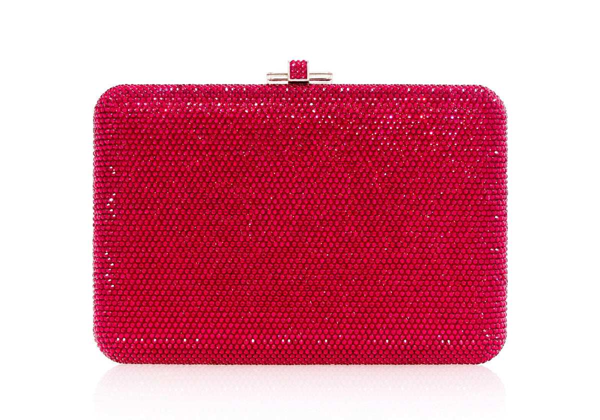 Judith Leiber Couture Judith Leiber Slim Slide Ruby Clutch Red