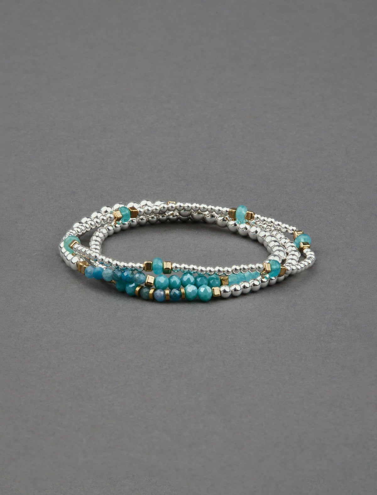 Lucky Brand Turquoise And  Bead Bracelet Silver