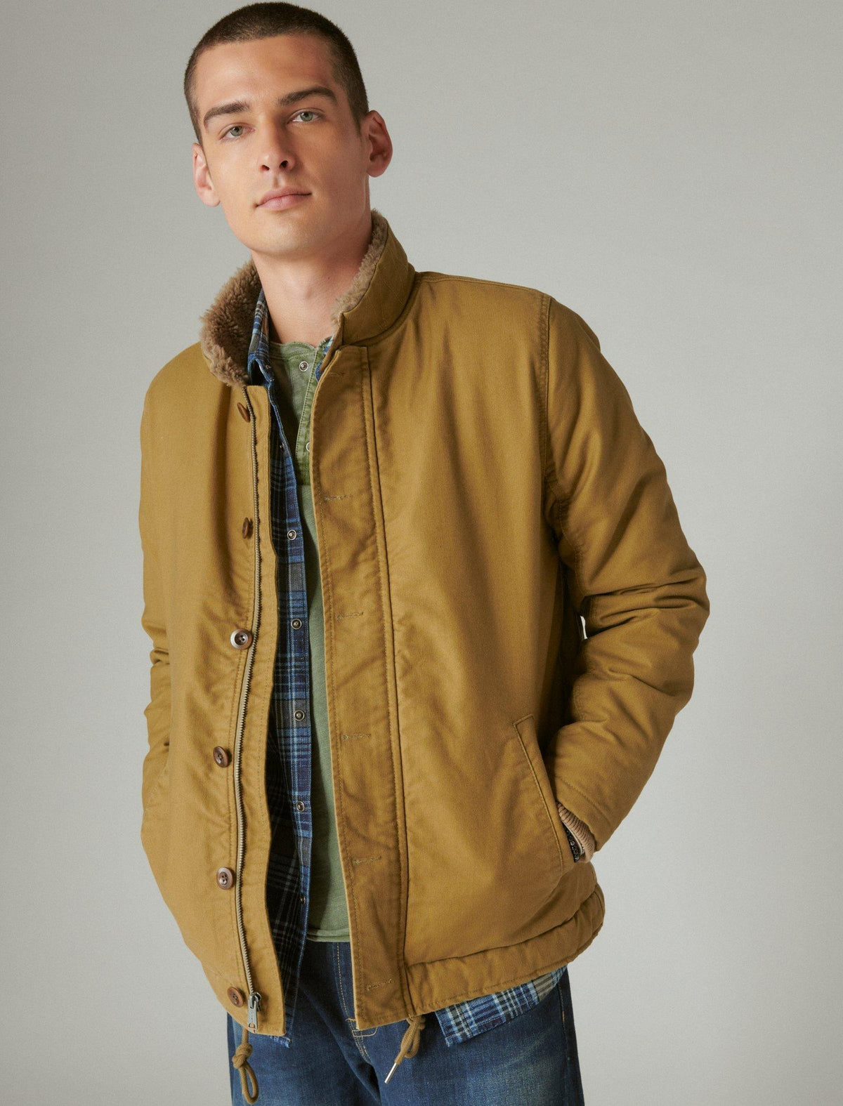 Lucky Brand Us Navy Deck Jacket Gothic Olive