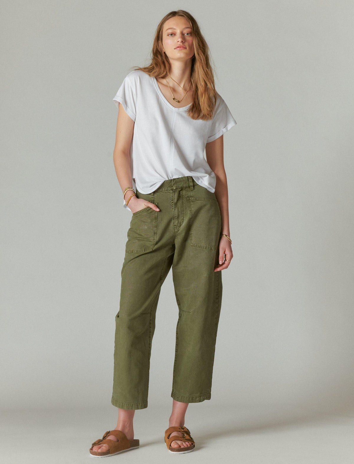 Lucky Brand Utility Wide Leg Pant - Women's Pants Four Leaf Clover