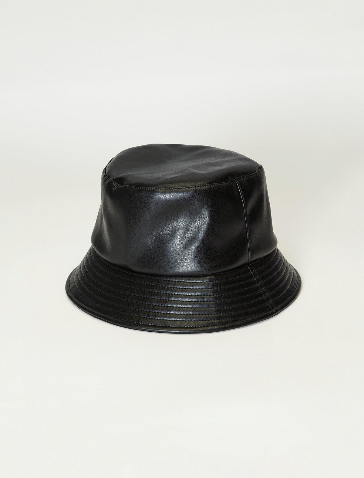 Lucky Brand Vegan Leather Bucket Hat Black