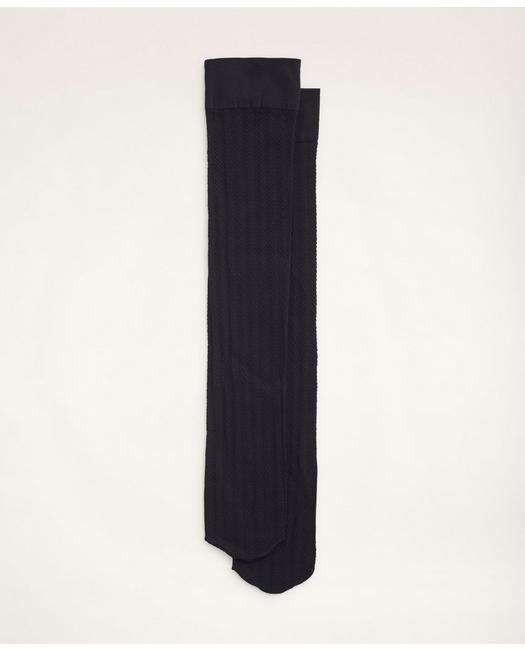 Brooks Brothers Women's Herringbone Socks Black