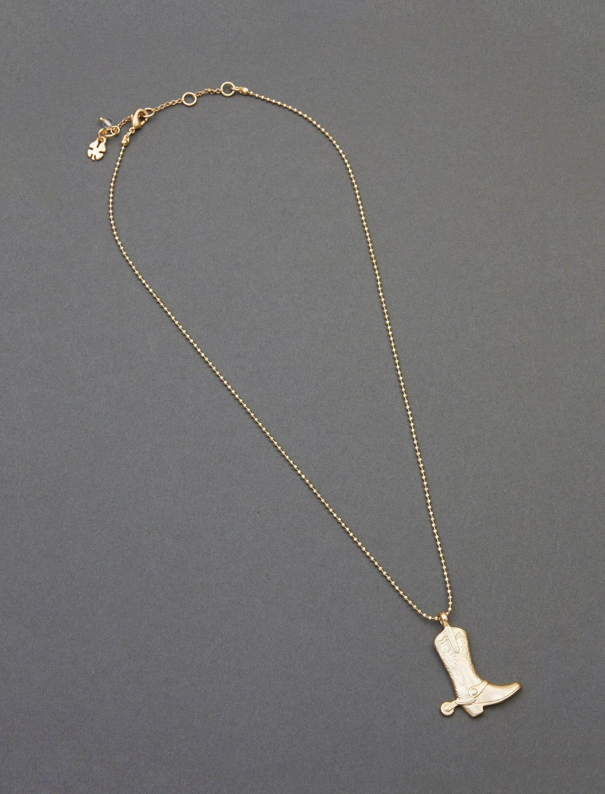 Lucky Brand Western Boot Pendant Necklace Gold