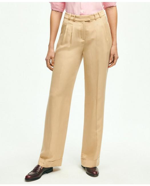 Brooks Brothers Women's Soft Icons Trouser Beige