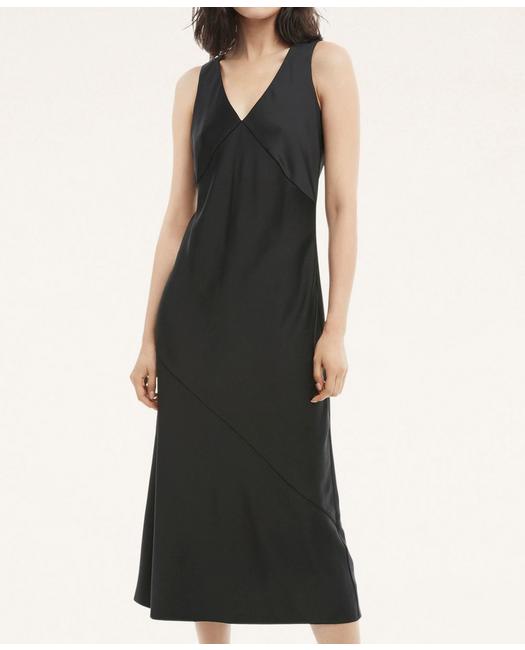 Brooks Brothers Women's Crepe Bias Cut Dress Black