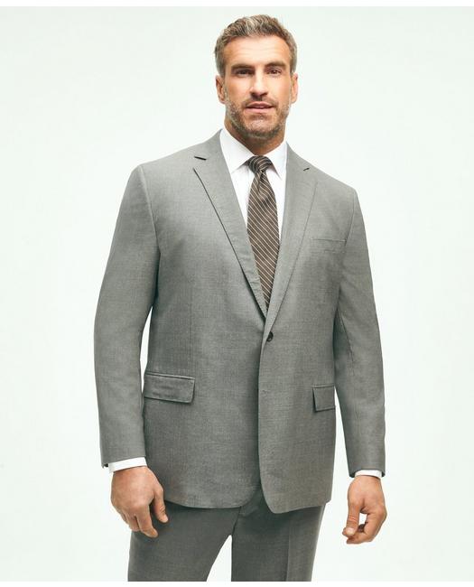 Brooks Brothers Men's Explorer Collection Big & Tall Suit Jacket Light Grey