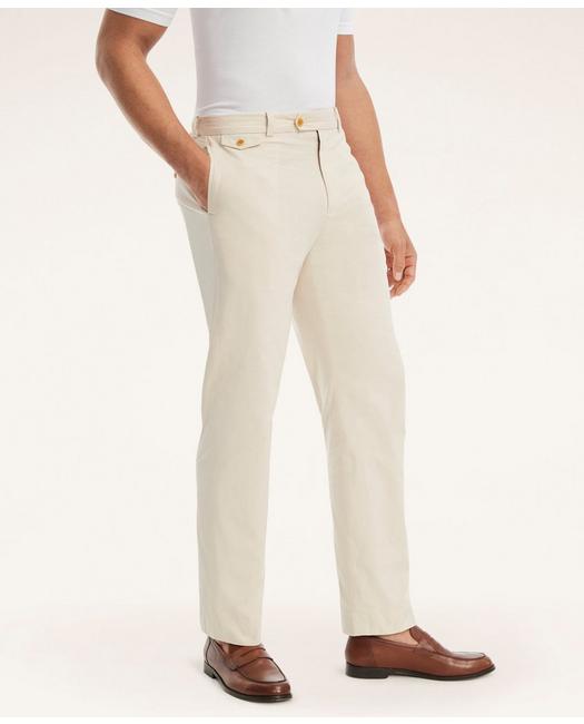 Brooks Brothers Men's Big & Tall Stretch Supima Cotton Poplin Chino Pants Natural