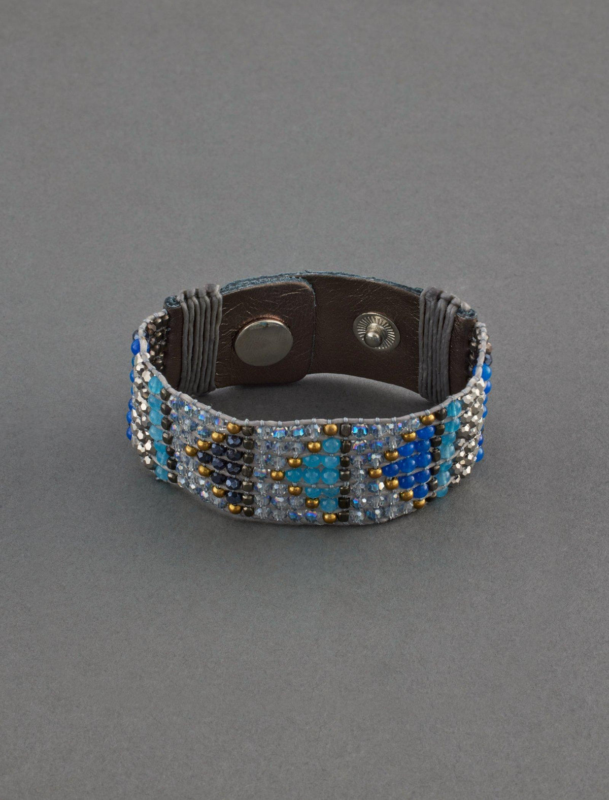 Lucky Brand Zig Zag Beaded Statement Bracelet - Women's Ladies Accessories Jewelry Bracelets Two Tone