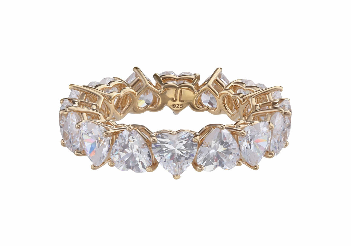 Judith Leiber Couture Small Heart Gem Eternity Band 8