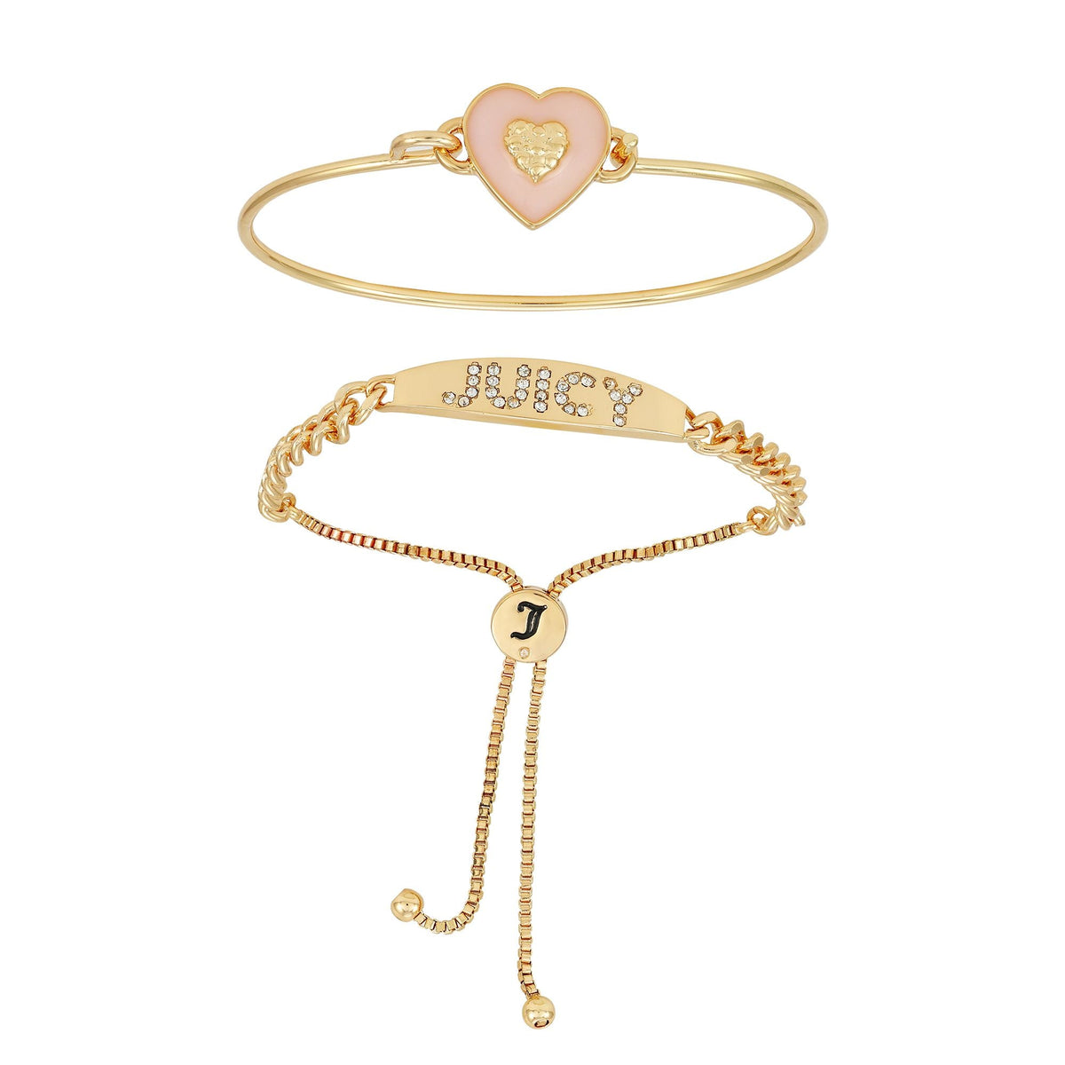 Juicy Couture Heart Duo Bracelet Set Gold
