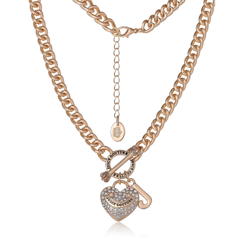 Heart and Juicy Toggle Charm Necklace