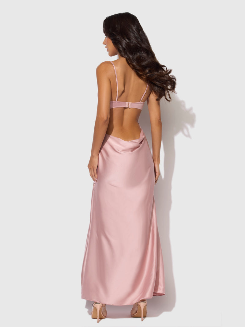 Petra Satin Monowire Cutout Gown