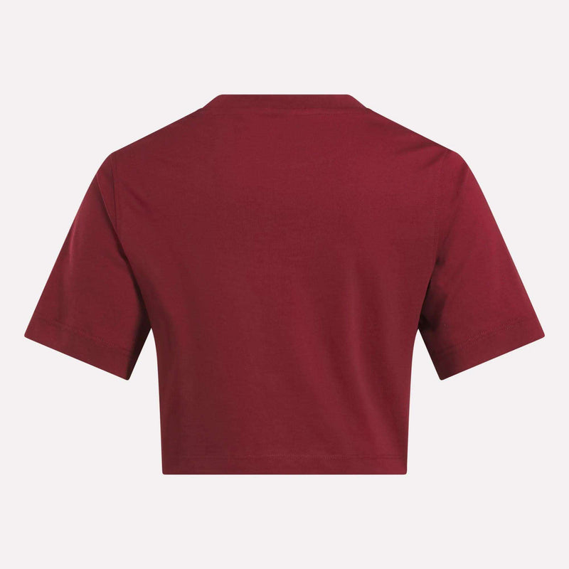 Women's Two-Color Logo Crew Cropped Short Sleeve Tee