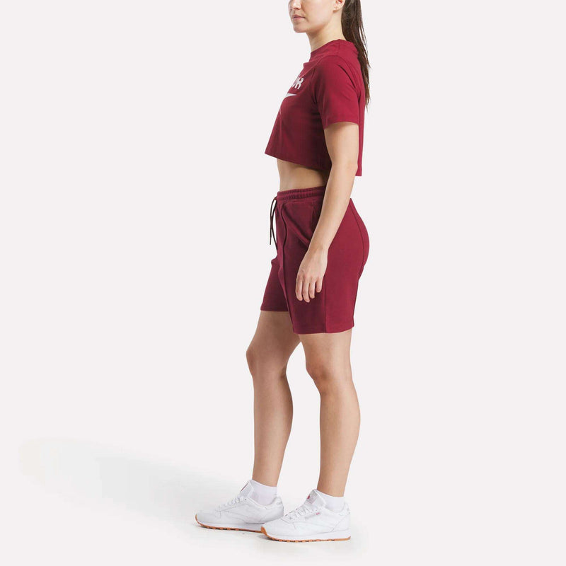 Women's Two-Color Logo Crew Cropped Short Sleeve Tee