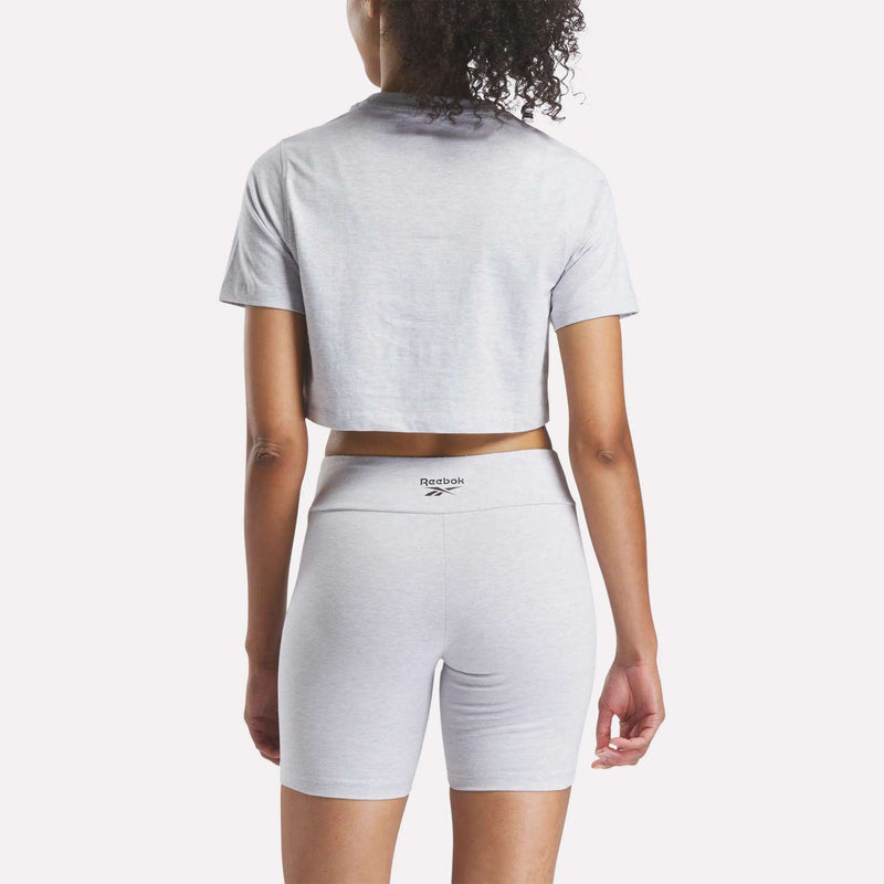 Women's Two-Color Logo Crew Cropped Short Sleeve Tee