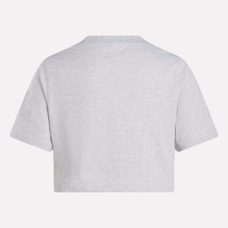 Women's Two-Color Logo Crew Cropped Short Sleeve Tee