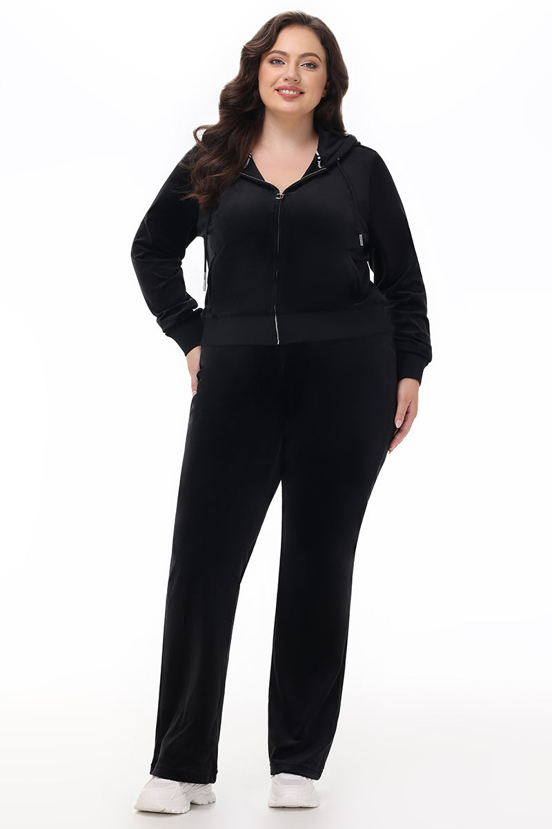 Plus-Size OG Big Bling Velour Hoodie