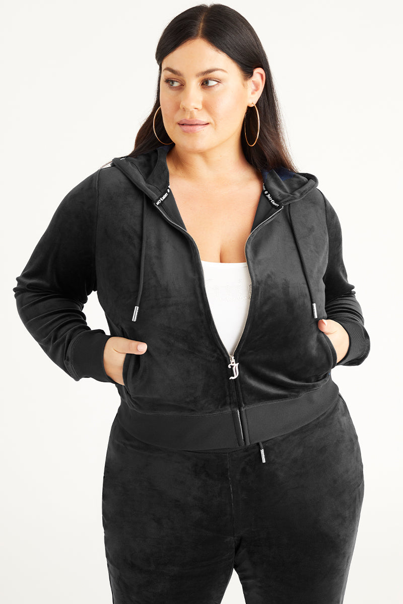 Plus-Size OG Big Bling Velour Hoodie