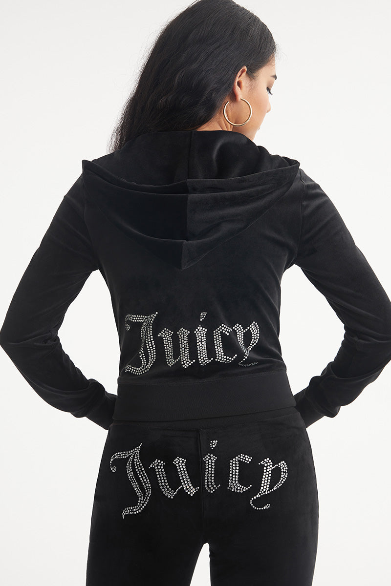 OG Big Bling Velour Hoodie by Juicy Couture