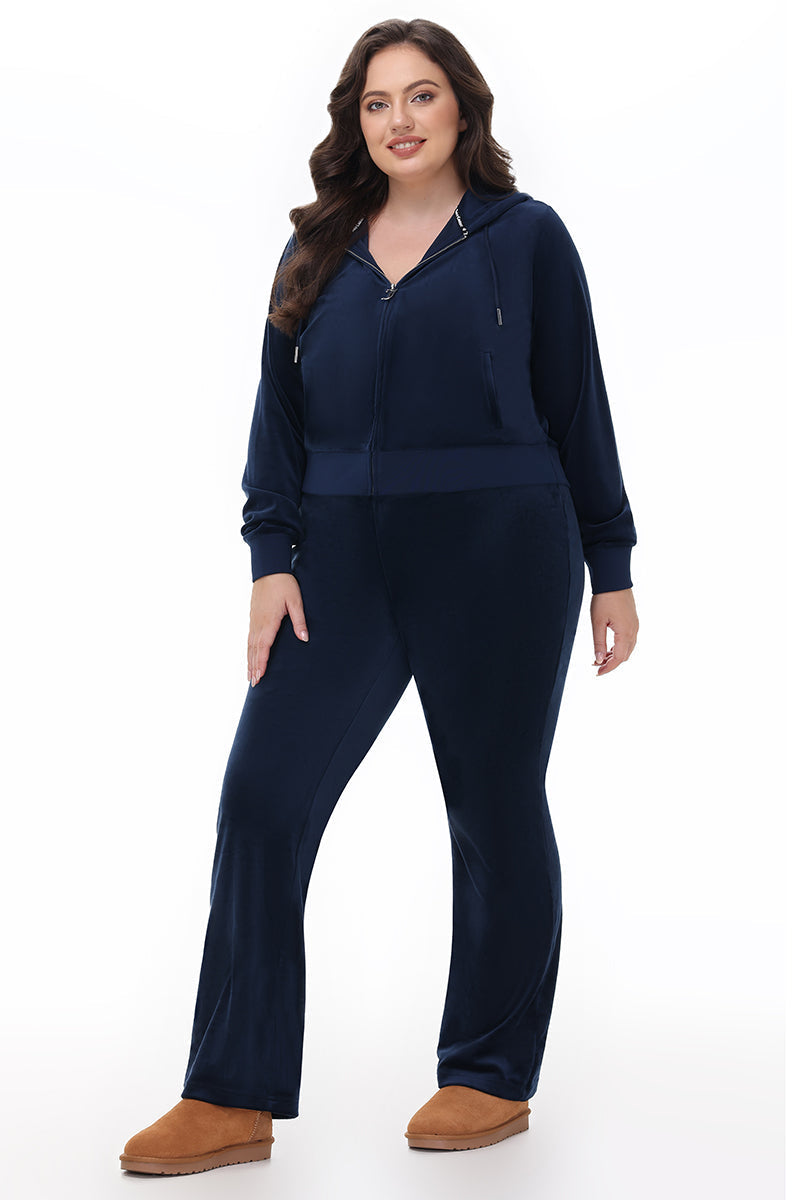Plus-Size OG Big Bling Velour Hoodie