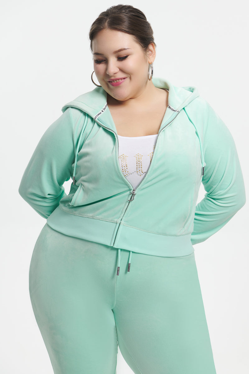 Plus-Size OG Big Bling Velour Hoodie