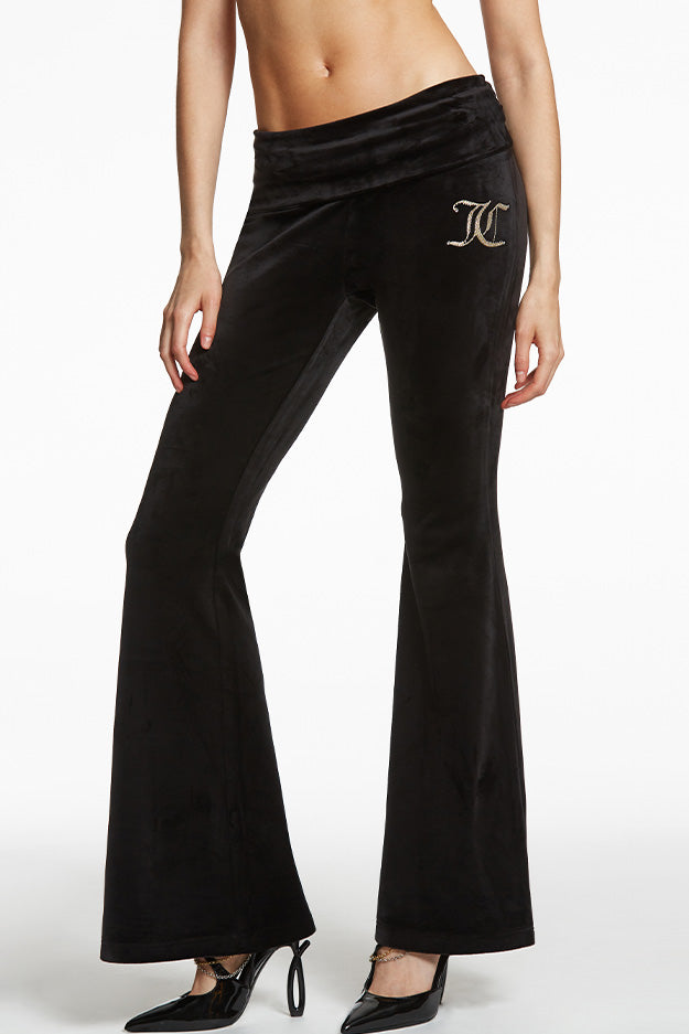 Monogram Velour Flare Pants