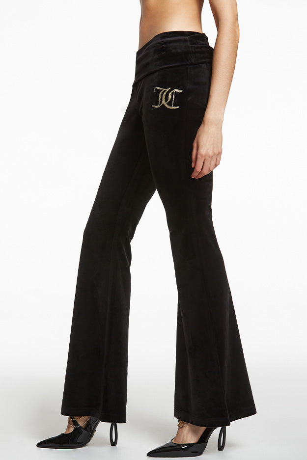 Monogram Velour Flare Pants