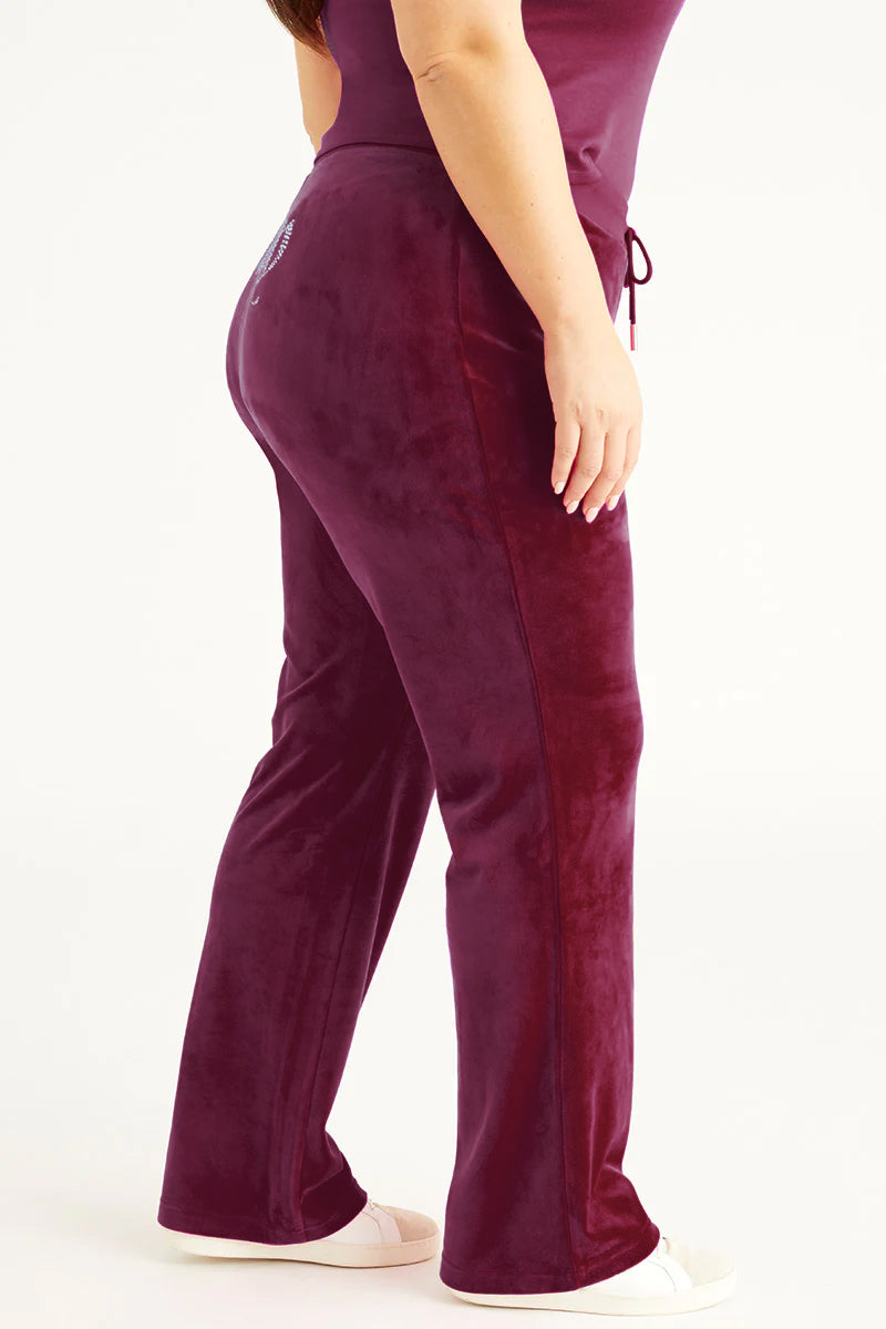 Plus-Size OG Big Bling Velour Track Pants