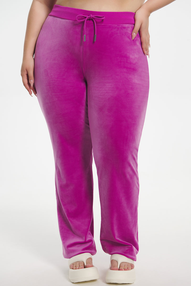 Plus-Size OG Big Bling Velour Track Pants