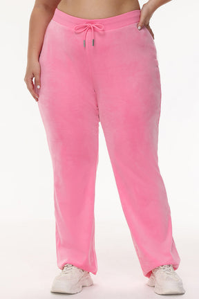 Plus-Size OG Big Bling Velour Track Pants