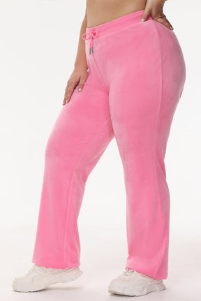 Plus-Size OG Big Bling Velour Track Pants