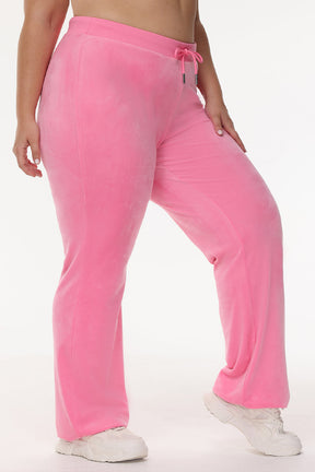 Plus-Size OG Big Bling Velour Track Pants