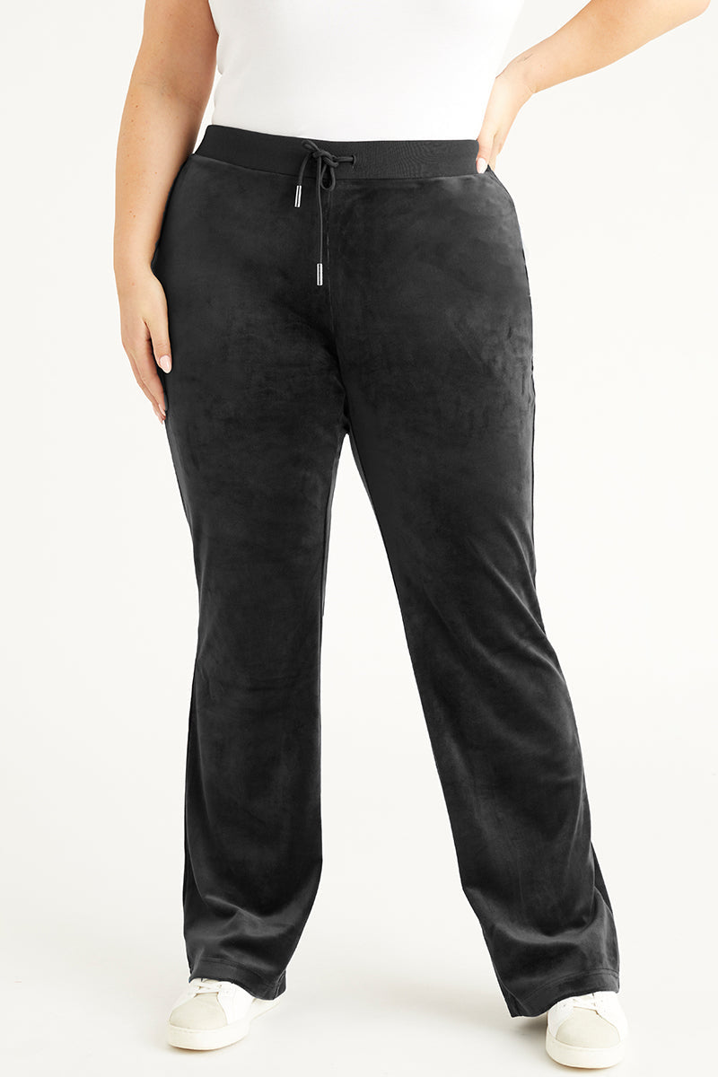 Plus-Size OG Big Bling Velour Track Pants