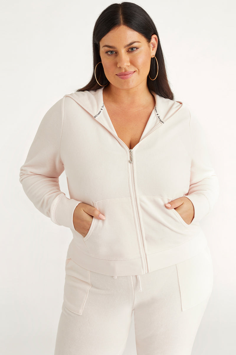 Plus-Size Icons Classic Cotton Velour Hoodie