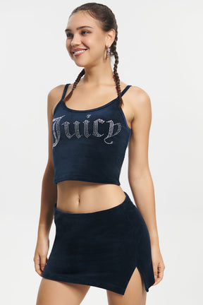 Big Bling Velour Tank Top