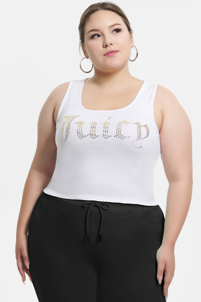 Plus-Size Ombre Bling Tank Top