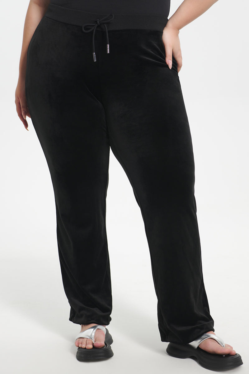 Plus-Size Ombre Big Bling Velour Track Pants