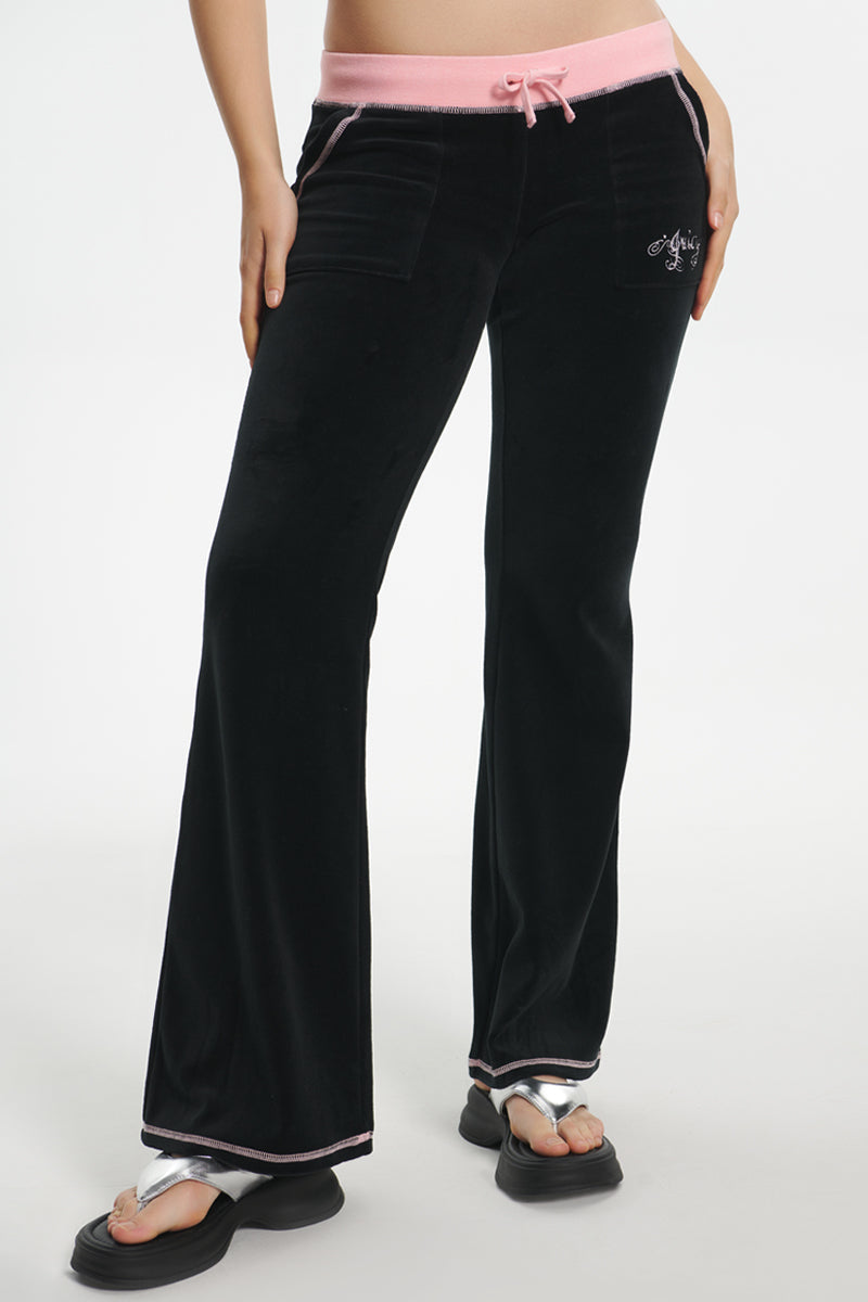 Sweetheart Cotton Velour Track Pants