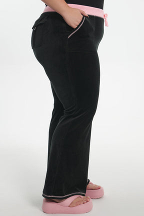 Plus-Size Sweetheart Cotton Velour Track Pants