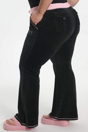 Plus-Size Sweetheart Cotton Velour Track Pants