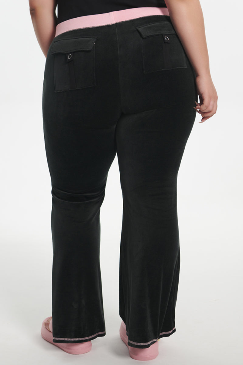 Plus-Size Sweetheart Cotton Velour Track Pants