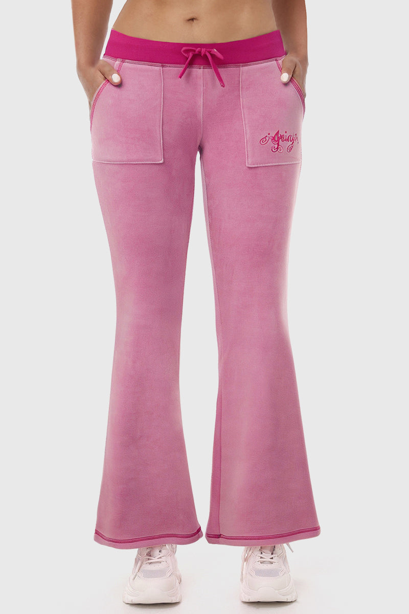Sweetheart Cotton Velour Track Pants - Juicy Couture