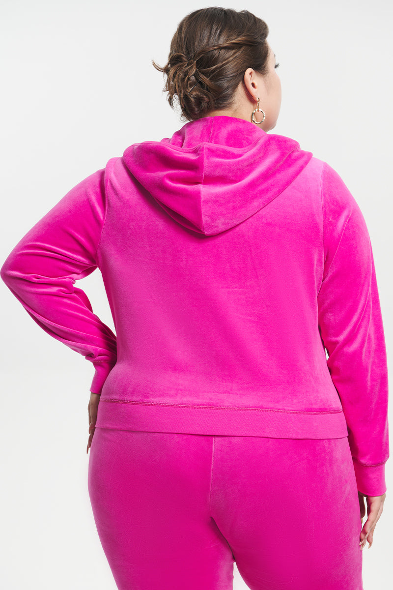 Plus-Size Classic Cotton Velour Hoodie